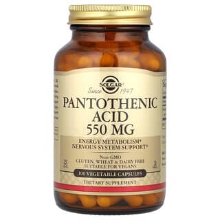 سولغار‏, Pantothenic Acid‏، 550 ملجم، 100 كبسولة نباتية
