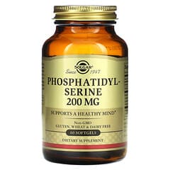 Solgar, Fosfatidilserina, 200 mg, 60 Cápsulas Softgel