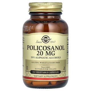 Solgar, Policosanol, 20 mg, 100 Vegetable Capsules