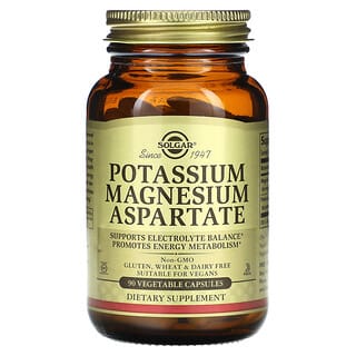 Solgar, Aspartate de potassium et de magnésium, 90 capsules végétales