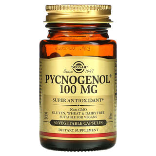 Solgar, Pycnogenol ，100 毫克，30 粒蔬菜膠囊