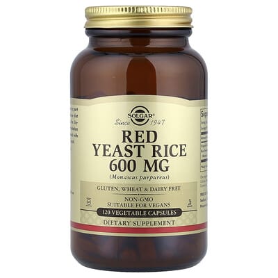 Solgar, Red Yeast Rice, 600 mg, 120 Vegetable Capsules