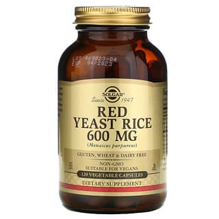 Solgar, Levure de riz rouge, 600 mg, 120 gélules végétales.