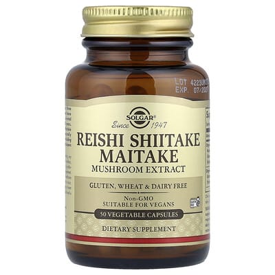 Solgar, Reishi Shiitake Maitake Mushroom Extract, 50 Vegetable Capsules