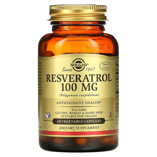 Solgar, Resveratrol, 100 mg, 60 Vegetarische Kapseln