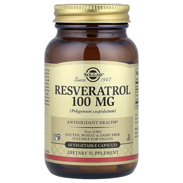 Resveratrol, 100 mg, 60 Vegetable Capsules