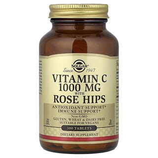 Solgar, Vitamin C with Rose Hips, 100 Tablets
