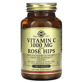 Solgar, Vitamina C com Rosa-Mosqueta, 100 Comprimidos