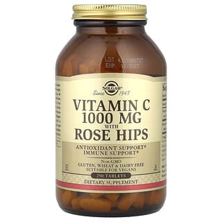 Solgar, Vitamina C com Rosa-Mosqueta, 1.000 mg, 250 Comprimidos