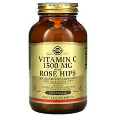 Solgar, Vitamin C with Rose Hips, Vitamin C mit Hagebutte, 1.500 mg, 90 Tabletten