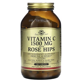Solgar, Vitamina C com Rosa-Mosqueta, 180 Comprimidos