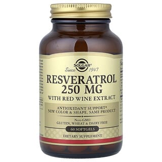 Solgar, Resveratrol, 250 mg, 60 Softgels