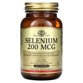 Solgar, Selênio, 200 mcg, 100 comprimidos