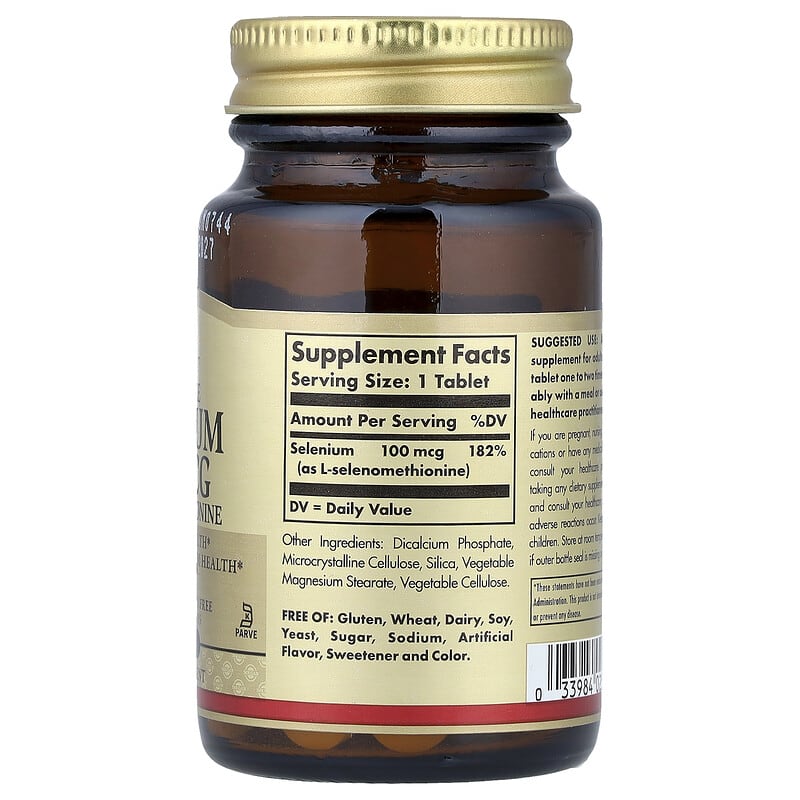 Купить Solgar, селен, бездрожжевой, 100 мкг, 100 таблеток