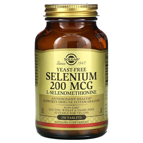 Solgar, Selenio, 200 mcg, 250 comprimidos
