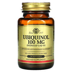 Solgar, Ubiquinol (CoQ10 Reduzida), 100 mg, 50 Cápsula Softgel