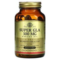 Solgar, Super GLA, Borretsch-Öl, Frauengesundheit, 300 mg, 60 Gelatinekapseln