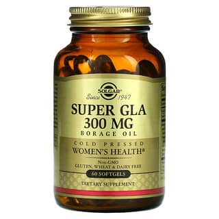 Solgar, Super GLA, олія огуречника, жіноче здоров'я, 300 мг, 60 м'яких капсул