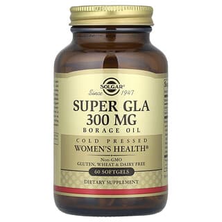 Solgar, Super GLA, Borage Oil, Women's Health, 300 mg, 60 Softgels