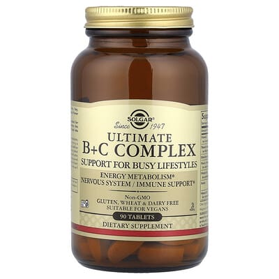 Solgar, Advanced B+C Complex, 90 Tablets