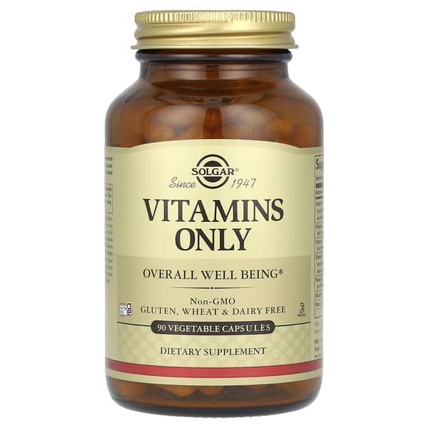 Vitamins Only, 90 Vegetable Capsules