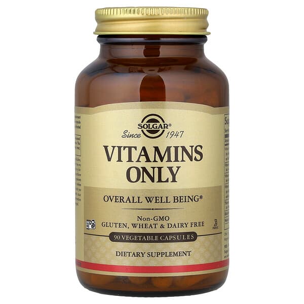 Solgar, Vitamins Only, 90 Vegetable Capsules