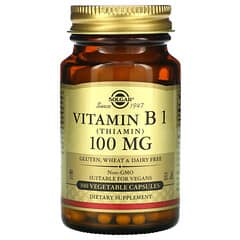 Solgar, Vitamine B1, 100 mg, 100 capsules végétales