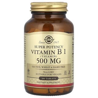 Solgar, Vitamina B1, 500 mg, 100 compresse