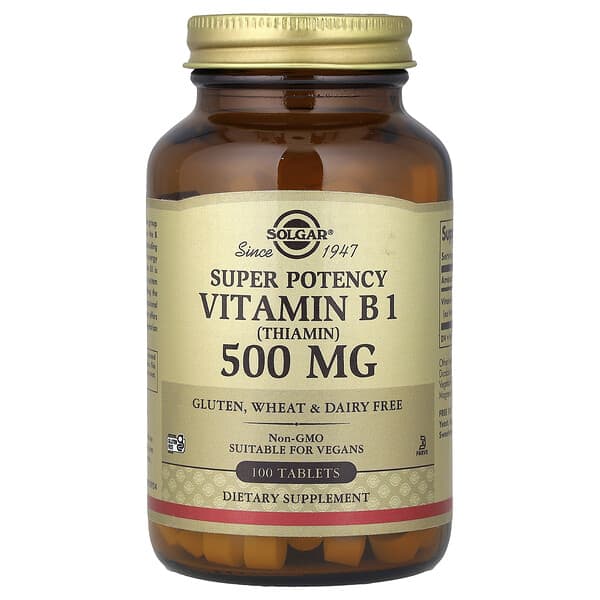 Solgar, Vitamin B1, 500 mg, 100 Tablets