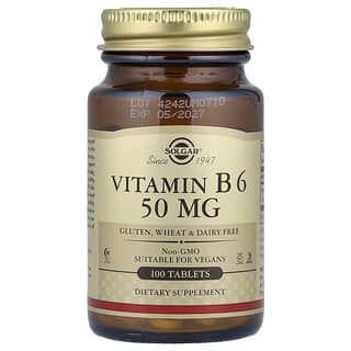 Solgar, Vitamin B6, 50 mg, 100 Tabletten