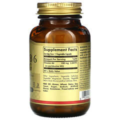 Solgar, Vitamin B6, 100 mg, 250 pflanzliche Kapseln