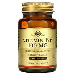 Solgar, Vitamin B6, 100 mg, 100 Tablets