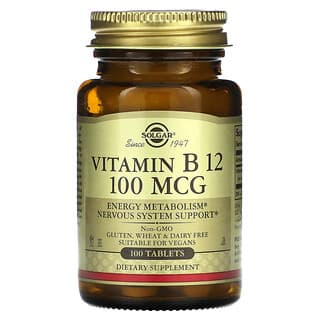 Solgar, Vitamin B12, 100 mcg, 100 Tablets