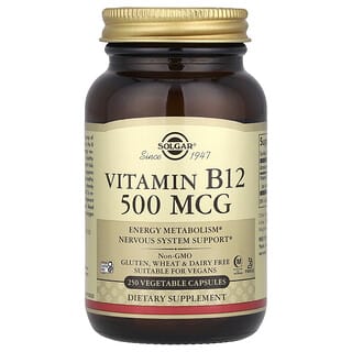 Solgar, Vitamina B12, 500 mcg, 250 cápsulas vegetales