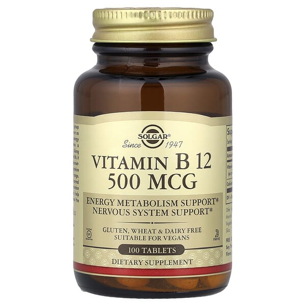 Vitamin B12, 500 mcg, 100 Tablets