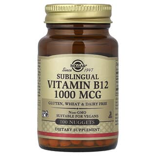 Solgar, Vitamin B 12, Sublingual , 1,000 mcg, 100 Nuggets