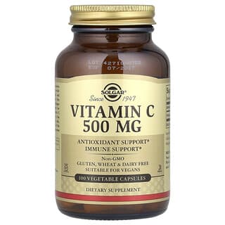 Solgar, Vitamina C, 500 mg, 100 capsule vegetali