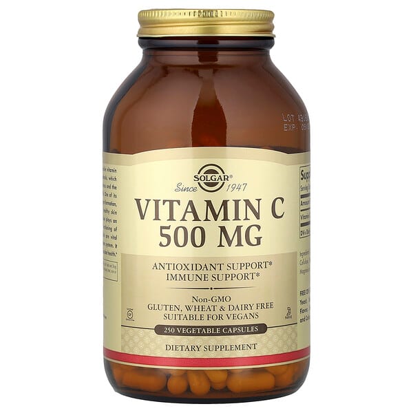 索尔加, 维生素 C，500 毫克，250 粒素食胶囊