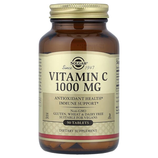 Solgar, 維生素 C，1,000 毫克，90 片