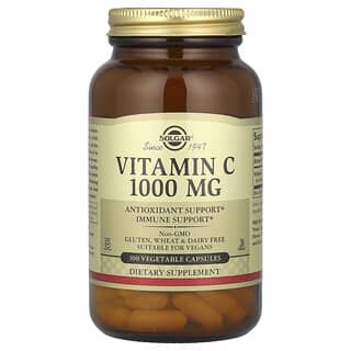 Solgar, Vitamine C, 1000 mg, 100 capsules végétales