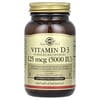Vitamina D3 (colecalciferol), 125 mcg (5000 UI), 120 cápsulas vegetales