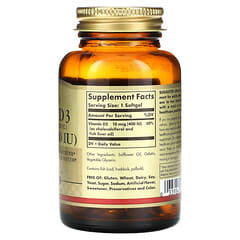 Solgar Vitamin D3 400IU 100 Softgels, Cholecalciferol - View #9