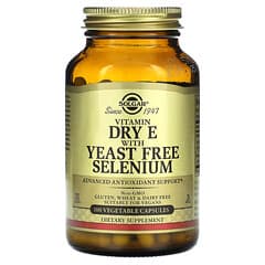 Solgar, Vitamin Dry E with Yeast Free Selenium, 100 Vegetable Capsules