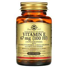 Solgar, Naturally Sourced Vitamin E, 67 mg (100 IU), 100 Softgels
