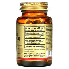 Solgar, Naturally Sourced Vitamin E, 67 mg (100 IU), 100 Softgels
