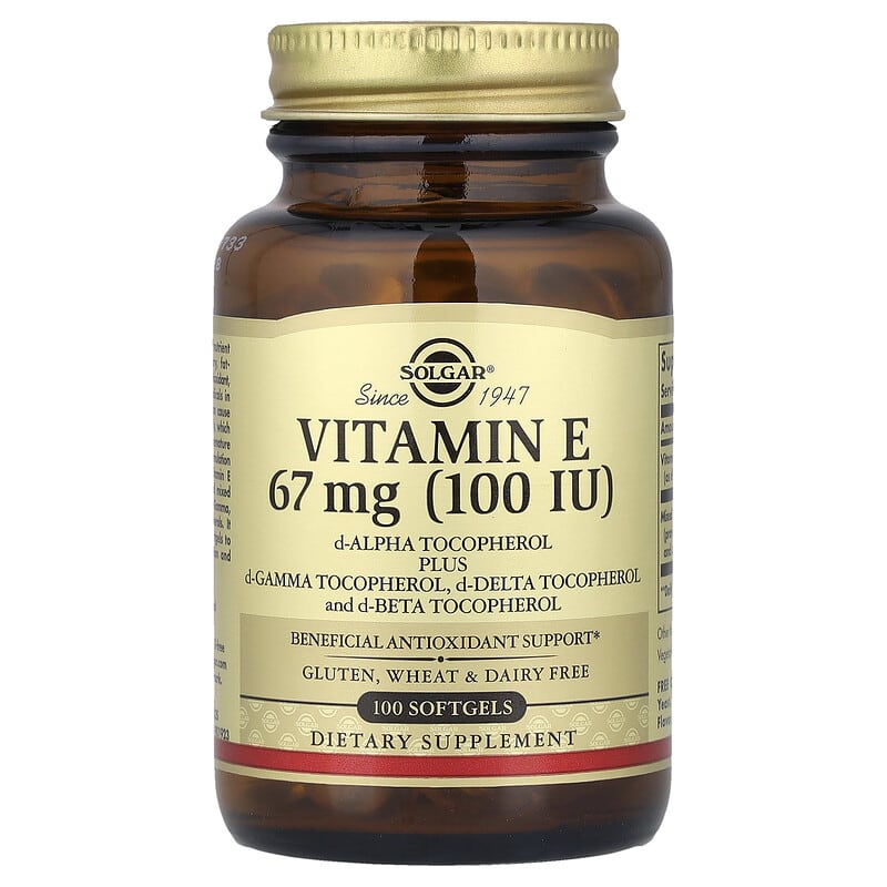 liquid vitamin e solgar minsan Vitamina E, 67 mg (100 UI), 100 capsule molli