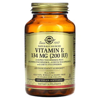 Solgar, Vitamine E, 134 mg (200 UI), 100 capsules végétariennes à enveloppe molle