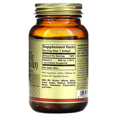 Solgar, Vitamin E, Naturally Sourced, Vitamin E aus natürlichen Quellen, 268 mg (400 IU), 100 Weichkapseln