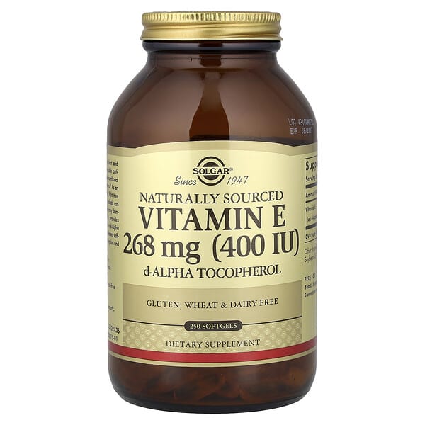 Naturally Sourced Vitamin E, 268 mg (400 IU), 250 Softgels