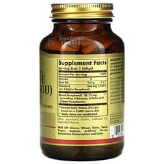 Solgar, Vitamina E de fuentes naturales, 268 mg (400 UI), 100 cápsulas blandas